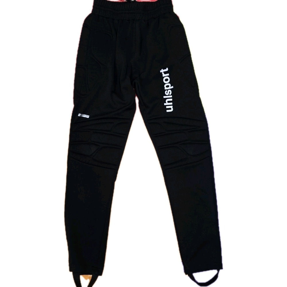 Uhlsport TorwartTECHNIK‎ Padded Goalkeeper Soccer Pants Black Size S Small